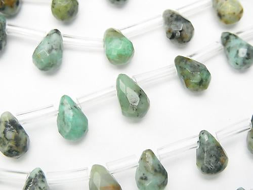 1strand $9.79! African Turquoise  Faceted Drop 9x6x6mm 1strand (aprx.15inch/38cm)