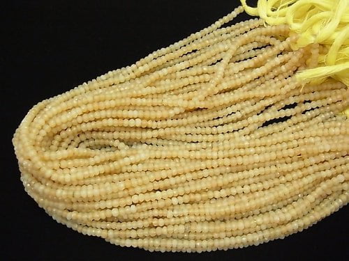 Yellow Opal AA+ Faceted Button Roundel 1strand beads (aprx.13inch / 32cm)