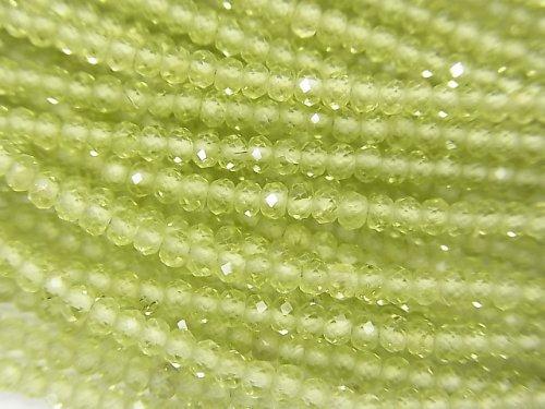 [Video] 1strand $19.99! High Quality Peridot AAA 'Faceted Button Roundel 1strand beads (aprx.13inch / 32cm)
