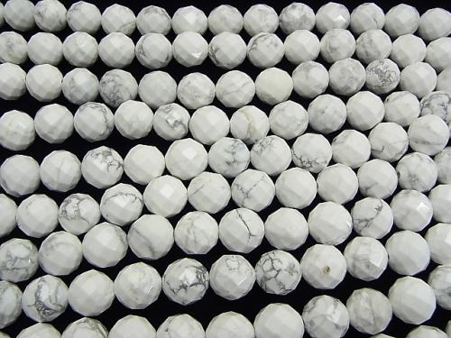 Howlite Magnesite  64Faceted Round 16mm half or 1strand (aprx.15inch/36cm)