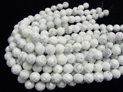 Howlite Magnesite  64Faceted Round 16mm half or 1strand (aprx.15inch/36cm)