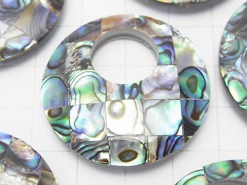Mosaic Shell Coin (Donut) 35mm Abalone Shell 1pc $3.79!