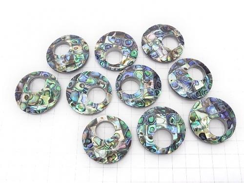 Mosaic Shell Coin (Donut) 35mm Abalone Shell 1pc $3.79!