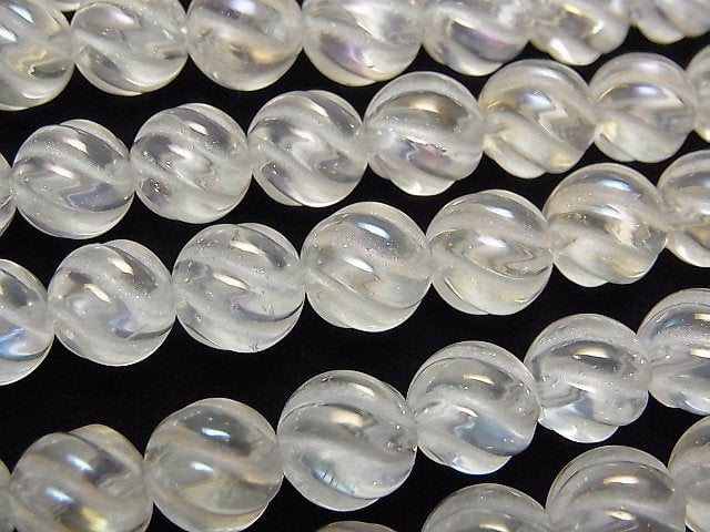 Aqua Crystal Round 8mm S line Twist half or 1strand beads (aprx.15inch / 38cm)