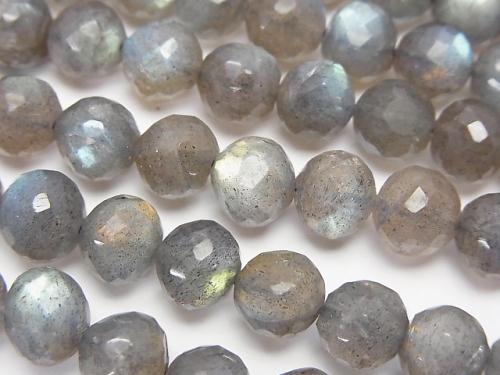 High Quality Labradorite AAA-AAA- Faceted Round 5-8mm  1/4 or 1strand (aprx.14inch/34cm)