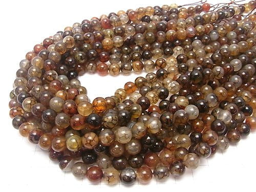 Dragon Agate Round 8mm 1strand beads (aprx.15inch/37cm)