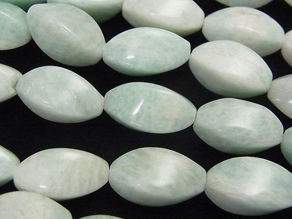 1strand $9.79! Amazonite  Twist Faceted Rice 15x8x8mm 1strand beads (aprx.15inch/36cm)