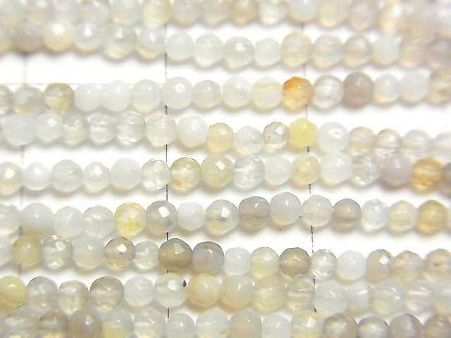 [Video]Botswana Agate Faceted Round 2mm 1strand beads (aprx.15inch/38cm)