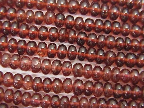 [Video] Mozambique Garnet AAA Roundel 1strand beads (aprx.14inch / 34cm)