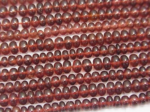 [Video] Mozambique Garnet AAA Roundel 1strand beads (aprx.14inch / 34cm)