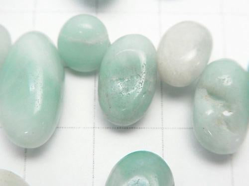 1strand $4.79! Amazonite AA Flat Nugget  Top Side Drilled Hole  1strand (aprx.15inch/36cm)