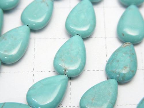 1strand $4.79! Magnesite Turquoise  Vertical Hole Pear shape 12x8x3mm 1strand (aprx.15inch/36cm)