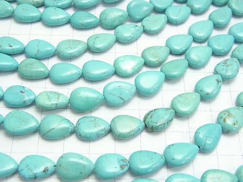 1strand $4.79! Magnesite Turquoise  Vertical Hole Pear shape 14x10x4mm 1strand (aprx.15inch/36cm)