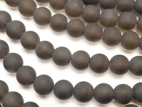 Frosted Smoky Quartz AAA Round 6mm 1strand beads (aprx.15inch/38cm)