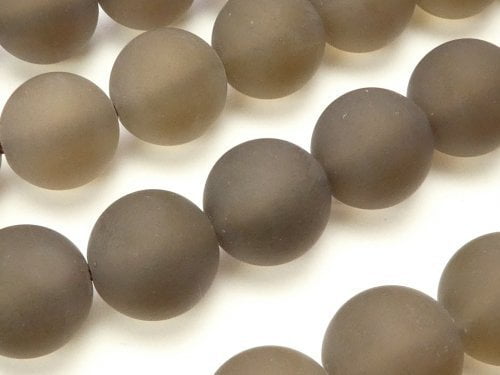 FrostSmoky Quartz AAA Round 12mm half or 1strand beads (aprx.15inch/37cm)