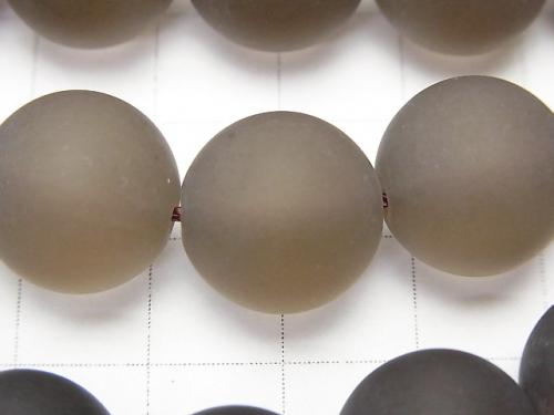 Frost Smoky Crystal Quartz AAA Round 14 mm 1/4 or 1strand (aprx.15 inch / 38 cm)