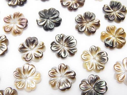 [Video] High Quality Black Shell (Black-lip Oyster) AAA Flower [10mm][15mm] Central Hole 4pcs $3.79-!
