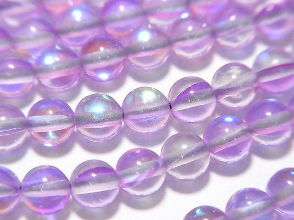 Purple Luna Flash Round 6mm 1strand beads (aprx.14inch/35cm)