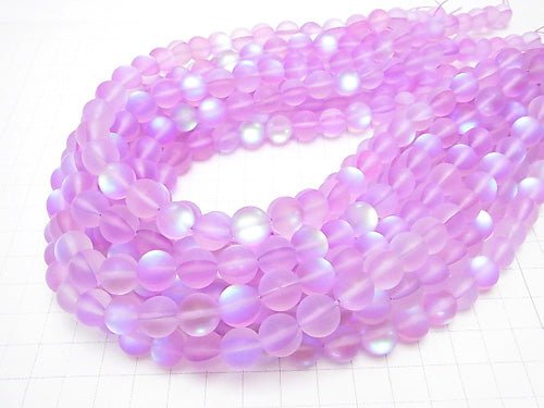 Frost Purple Luna Flash Round 10mm 1strand beads (aprx.15inch/36cm)
