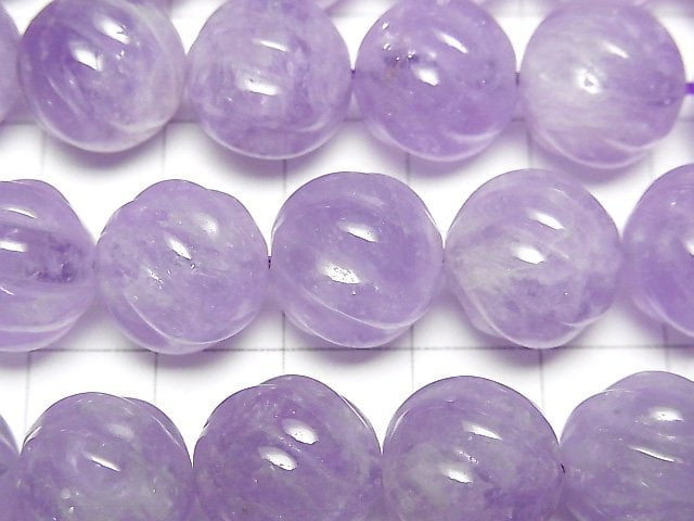 [Video] Lavender Amethyst AA++ Round 14mm S line Twist half or 1strand beads (aprx.15inch/38cm)