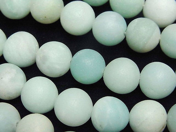 Frosted Amazonite AA Round 10mm 1strand beads (aprx.14inch/35cm)