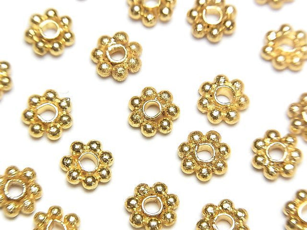 Copper Roundel Daisy 18KGP [4mm][5mm][6mm] 1strand beads (aprx.7inch/18cm)