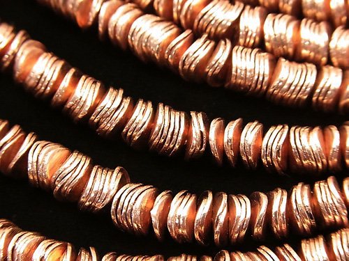 Copper  Roundel 6x6x1mm half or 1strand beads (aprx.7inch/18cm)
