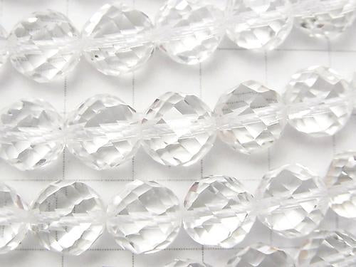 Diamond Cut! Crystal AAA 72 Faceted Round 10 mm "Special cut" half or 1 strand (aprx. 15 inch / 37 cm)