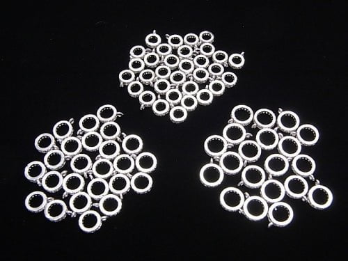 New size now available! Metal parts Roundel with Ring [6mm][7mm][8mm][10mm] Silver color (with CZ) 3pcs