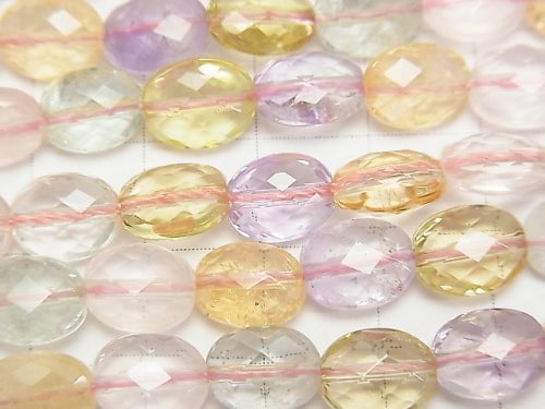 [Video] High Quality Mixed Stone AAA- Faceted Oval 9x7x4mm 1/4 or 1strand beads (aprx.15inch / 38cm)