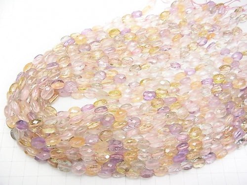 [Video] High Quality Mixed Stone AAA- Faceted Oval 9x7x4mm 1/4 or 1strand beads (aprx.15inch / 38cm)