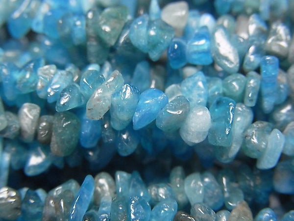 1strand $5.79! Blue Apatite AA ++ Chips (Small Nugget) 1strand beads (aprx.33inch / 82cm)