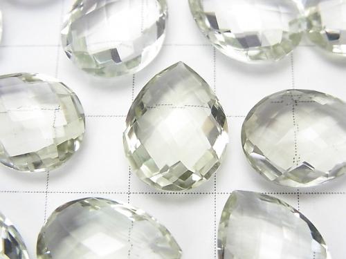High Quality Green Amethyst AAA Undrilled Faceted Pear Shape 16 x 12 x 6 mm 3 pcs $11.79!