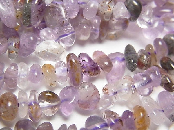 1strand $5.79! Cacoxenite  in Amethyst AA++ Chips (Small Nugget ) 1strand beads (aprx.15inch/37cm)