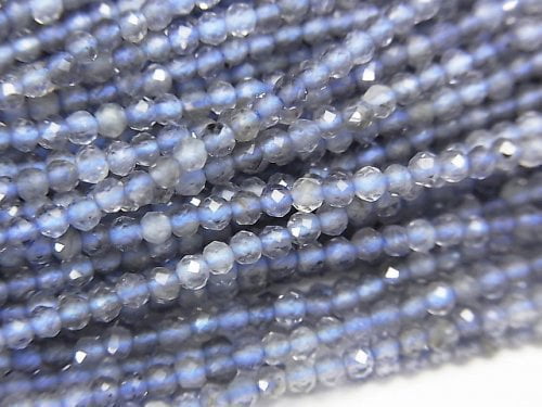 [Video]High Quality! Iolite AAA- Faceted Round 2mm 1strand beads (aprx.15inch/36cm)