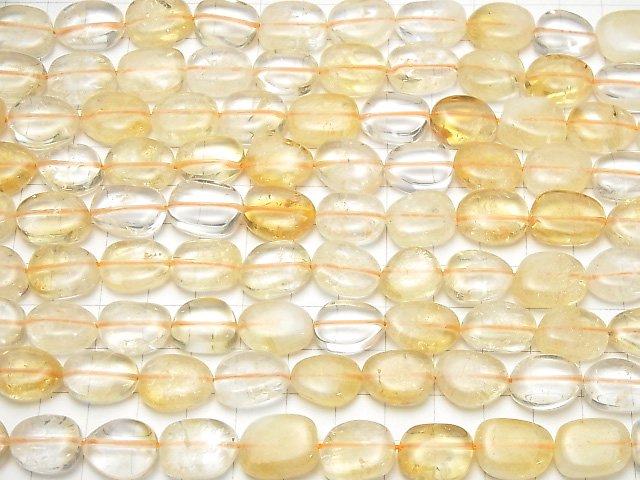 [Video] Citrine AA+ Flat Nugget  1strand beads (aprx.15inch/37cm)