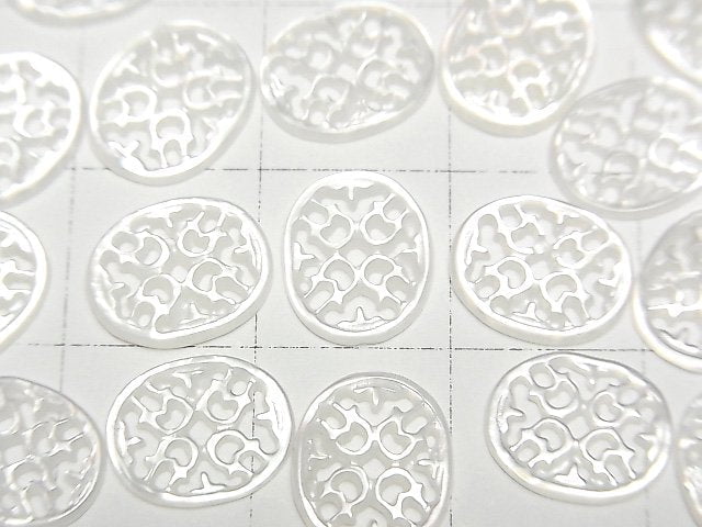 [Video] High Quality White Shell (Silver-lip Oyster ) Watermark Oval 10x8mm 4pcs