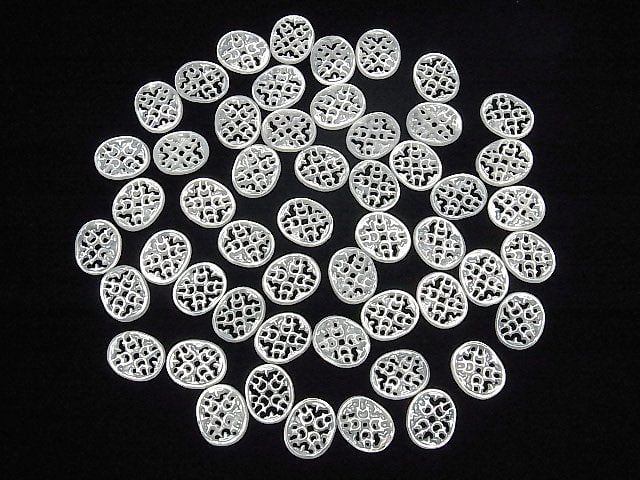 [Video] High Quality White Shell (Silver-lip Oyster ) Watermark Oval 10x8mm 4pcs
