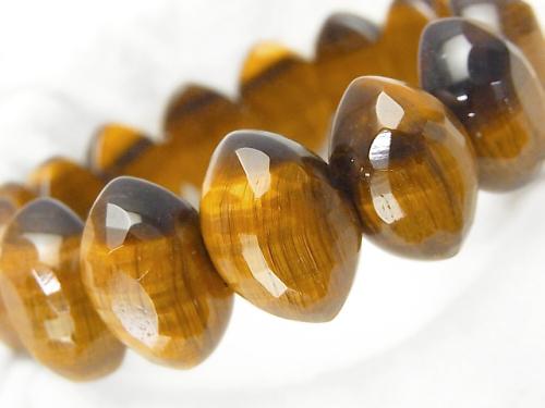 1strand $13.99! Yellow Tiger Eye AAA - 2 holes Faceted Marquise 19 x 13 x 8 1 strand (Bracelet)