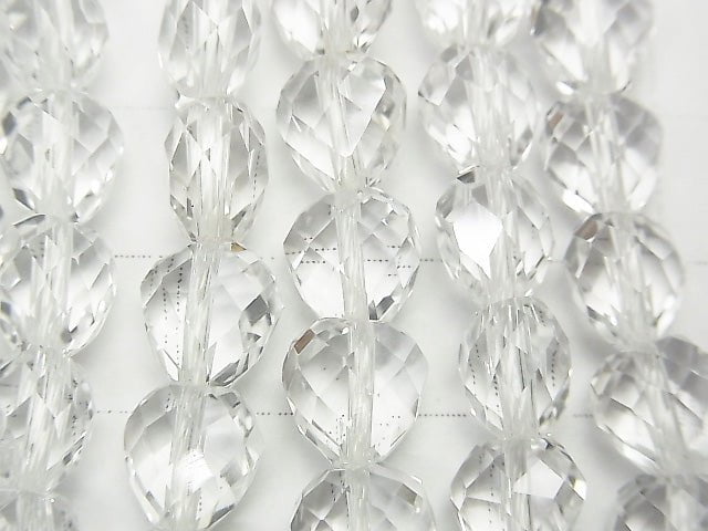 [Video] High Quality! Crystal AAA Vertical Hole Heart cut 8x8x6mm 1/4 or 1strand beads (aprx.15inch / 38cm)