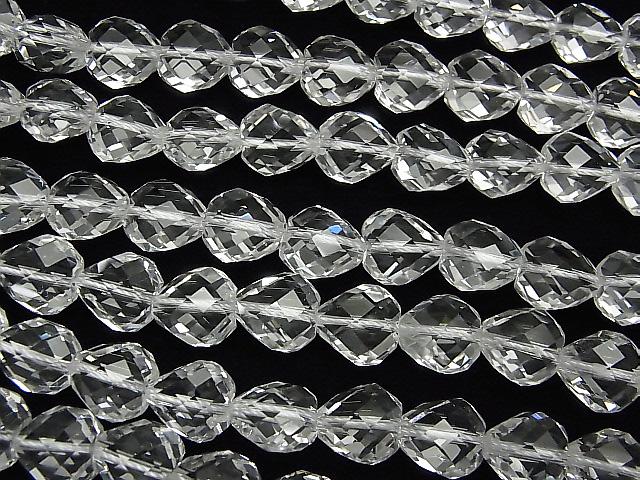[Video] High Quality! Crystal AAA Vertical Hole Heart cut 10x10mm 1/4 or 1strand beads (aprx.15inch / 38cm)