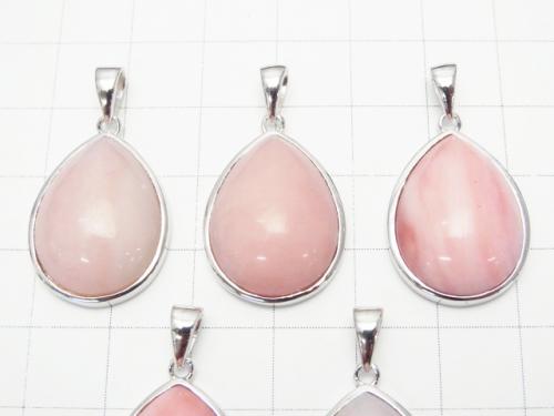 1pc $24.99! Pink Opal AA ++ Pear shape Pendant 22x17 Silver925