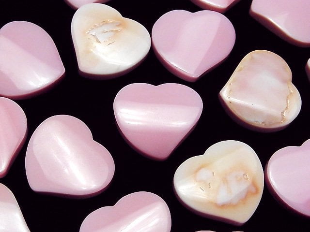 [Video] Queen Conch Shell AAA Twist Heart 20x22mm [Half Drilled Hole] 1pc