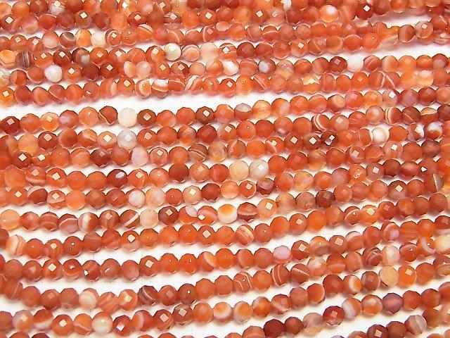 [Video]High Quality!  1strand $7.79! Carnelian ,Sardonyx AA++ 32Faceted Round 4mm 1strand beads (aprx.15inch/38cm)