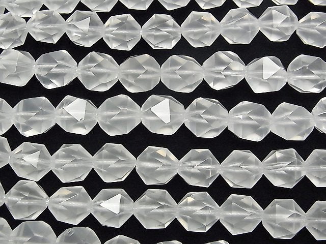 [Video] Milky Quartz AAA 20Faceted Round 12mm 1/4 or 1strand beads (aprx.15inch/36cm)