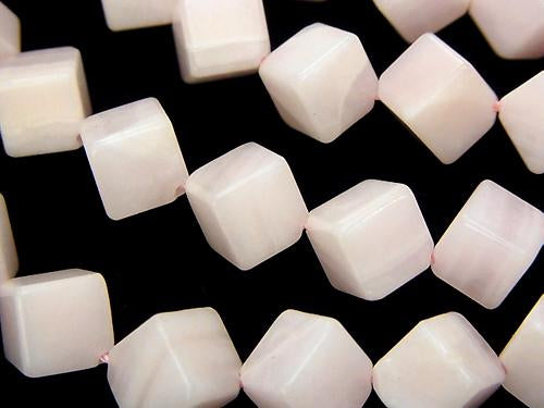 Manganese Calcite AAA - AA ++ Dice 12 x 12 x 12 mm half or 1 strand (aprx.7 inch / 18 cm)