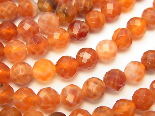 1strand $9.79! Fire Agate 64 Faceted Round 6 mm 1strand (aprx.15 inch / 38 cm)