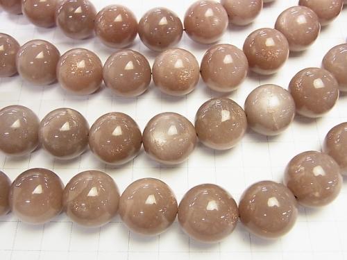 Brown Moon Stone AA ++ Round 18 mm 1/4 or 1strand (aprx.15 inch / 36 cm)