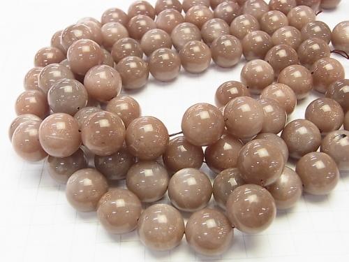 Brown Moon Stone AA ++ Round 18 mm 1/4 or 1strand (aprx.15 inch / 36 cm)