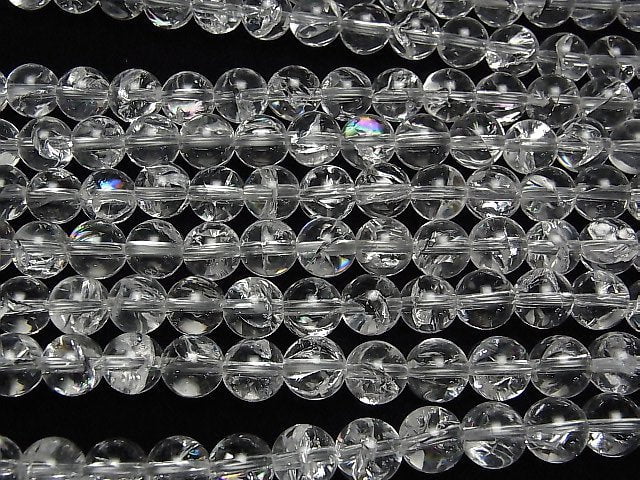 [Video] Rainbow Crystal Quartz AAA Round 8mm half or 1strand beads (aprx.15inch/38cm)
